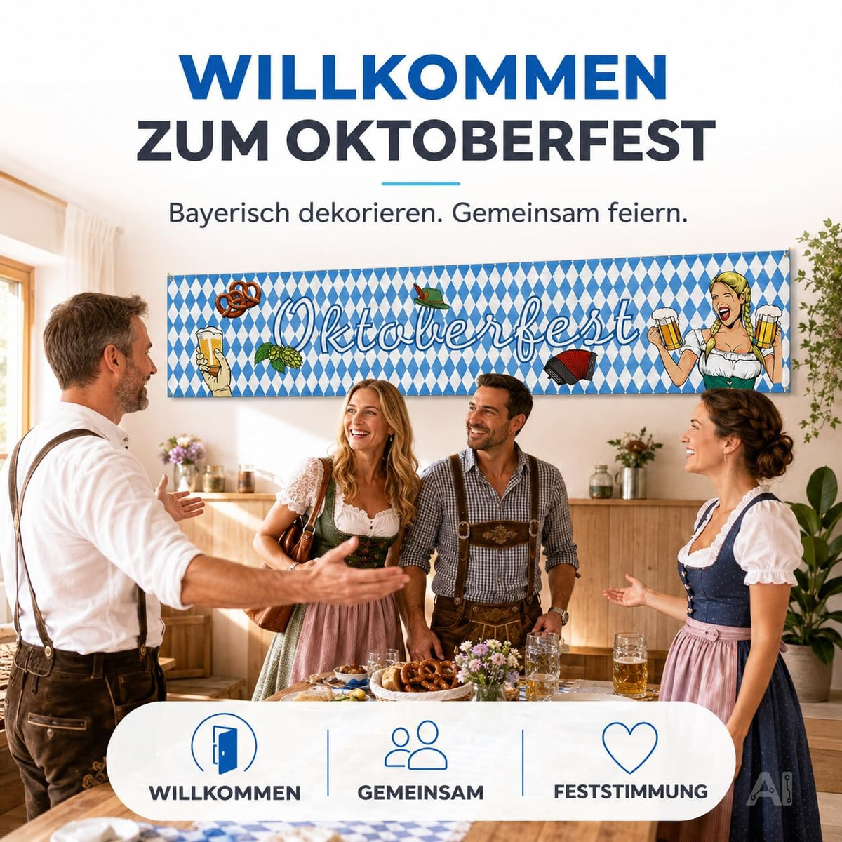 Oktoberfest-Banner, 40 × 150 cm