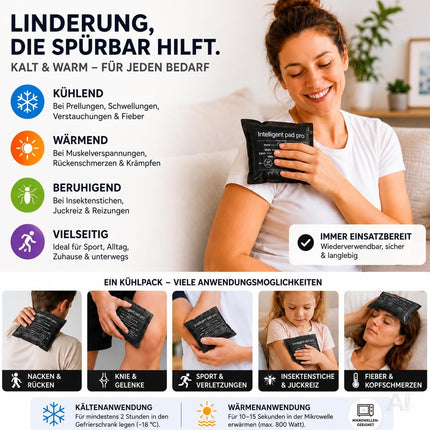 Kompresse Set Schwarz - Kühlpad Kühlkompresse Warmkompresse Kühlpad Schwarz - Kaltkompresse - Kompresse Gelkissen