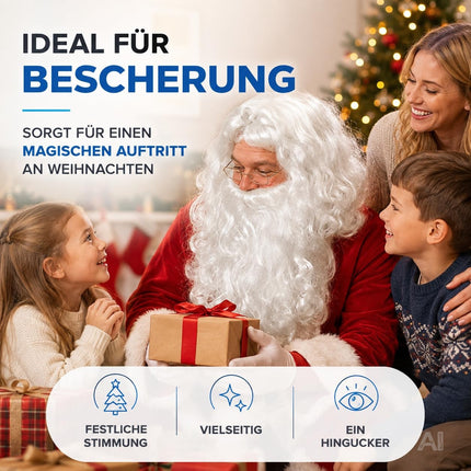 2 in 1 - Nikolausbart-Set - als Verkleidung für Weihnachtsmann