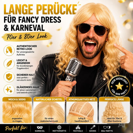 Blonde Langhaarperücke
