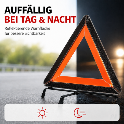3 in 1 KFZ Set - KFZ-Verbandskasten, Warnweste, Warndreieck - Pannenset & Unfallzubehör für PKW – Detailansicht 7
