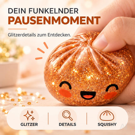 Dumpling Squishy XXL – Antistress-Spielzeug und Fidget-Spielzeug zur Beschäftigung und Ablenkung für Büro, Schule & Alltag (1x Zufällig XXL Ø 9 cm)