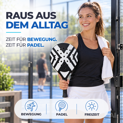 2er Padelschläger Erwachsene – Padel Set mit Meshtasche für Einsteiger & Fortgeschrittene, Padel Rackets für Training & Match (2er Set Gelb und Weiß)