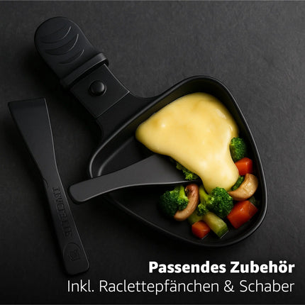 8 Personen Raclette & Fondue Set - Tischgrill inkl. Pfännchen & Schaber