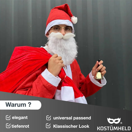 8 in 1 Nikolaus- Weihnachtsmannkostüm - Santa Claus - Weihnachten, Einheitsgröße