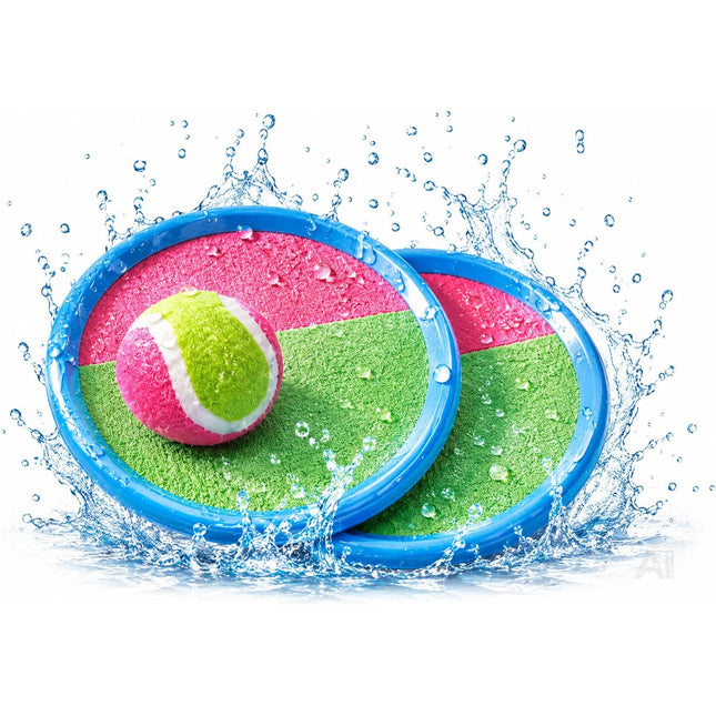 2er Klettballspiel Set für Kinder & Erwachsene – Strandspiel & Wurfspiel für Mädchen & Jungen mit Fangspiel
