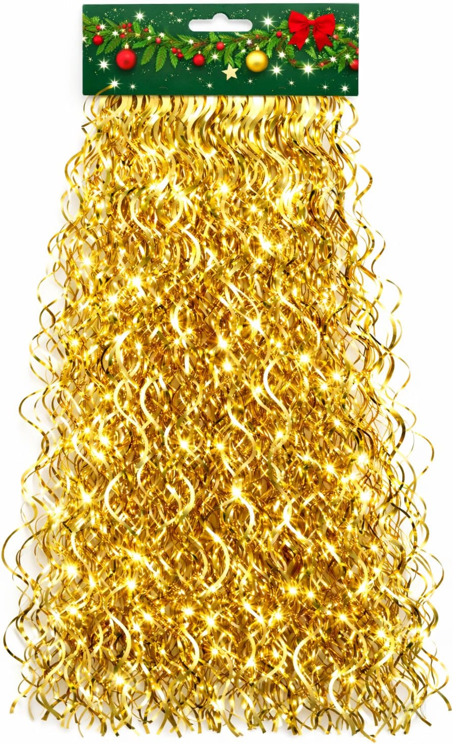 Lametta Gold - Stanniol Metal Technology - täuschend echt - als Deko Dekoration zu Weihnachten