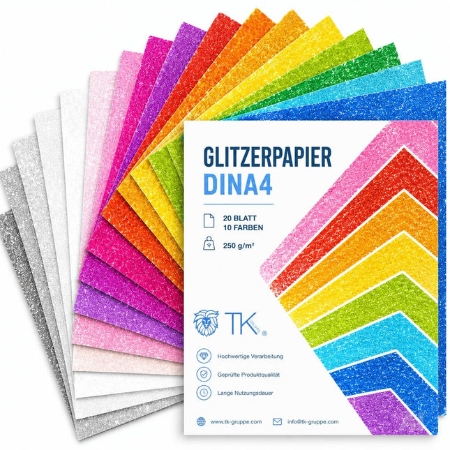 Buntes A4-Glitzerpapier