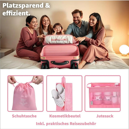 8er Set Kofferorganizer Packtaschen mit Kosmetiktasche - Packtaschen - Packing Cubes - Reiseorganizer & Kleidertaschen für Reisen - Travel Bag