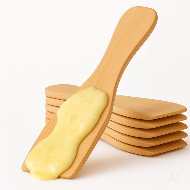 8x Raclette Schaber aus Holz - Praktische Racletteschieber / Käse-Spachtel für Raclette-Pfännchen