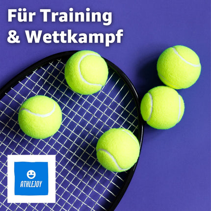 9X Tennisbälle- gelb für Training & Wettkampf mit Tragetasche für Tennis - Hunde - Waschmaschine