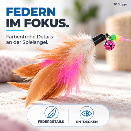 Katzenspielzeug Set - Spielzeug für div. Katzen zur Beschäftigung & Selbstbeschäftigung Maus