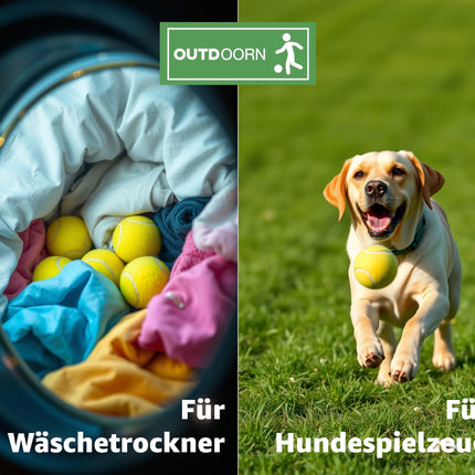 9er Tennisbälle - Wettkampf & Training - Tennisball gelb für Kinder & Hunde & Waschmaschine