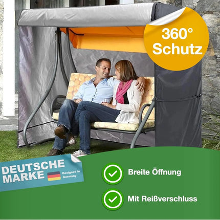 Abdeckung Hollywoodschaukel, für 2,3,4-Sitzer, wasserfest & Winddicht & UV-Schutz Schutzhülle - reißfeste Plane Gartenschaukel - 210x150x150cm