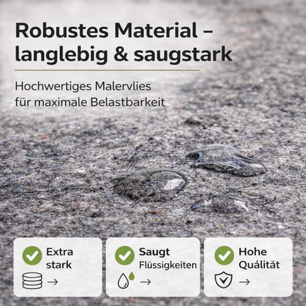Abdeckvlies Malervlies 50m x 1m 180g/m² – Rutschfestes Schutzvlies für Boden, Möbel & Umzug – Reißfestes Allzweckvlies für Renovierung & Malerarbeiten