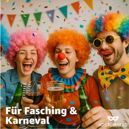 Afro Perücke – Voluminöse Lockenperücke für Fasching, Karneval & Mottopartys (Orange)
