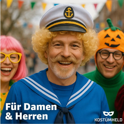Afro Perücke – Voluminöse Lockenperücke für Fasching, Karneval & Mottopartys (Blond)