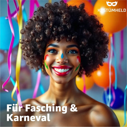 Afro Perücke – Voluminöse Lockenperücke für Fasching, Karneval & Mottopartys (Schwarz)