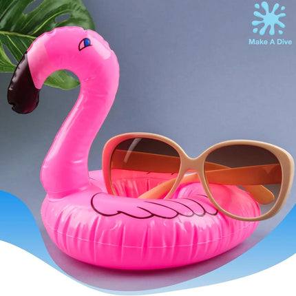 Aufblasbarer Flamingo Getränkehalter - Schwimmender Becher & Dosenhalter für Poolpartys - aufblasbar Schwimmreif