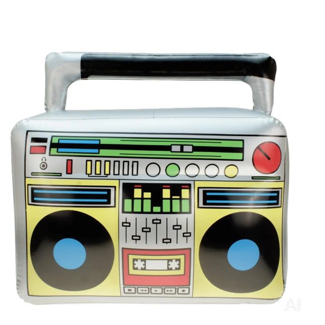Aufblasbarer Ghettoblaster ca 45 x 42 cm – Hip Hop Radio Walkman – 80er 90er Fasching & Karneval