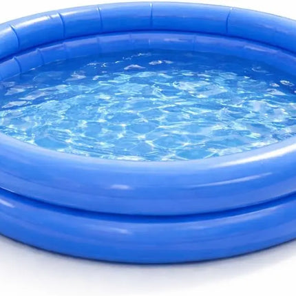 Aufblasbarer Pool rund – Aufstellpool für Kinder & Erwachsene – Gartenpool aus strapazierfähigem PVC für Badespaß im Sommer (∅114 cm)
