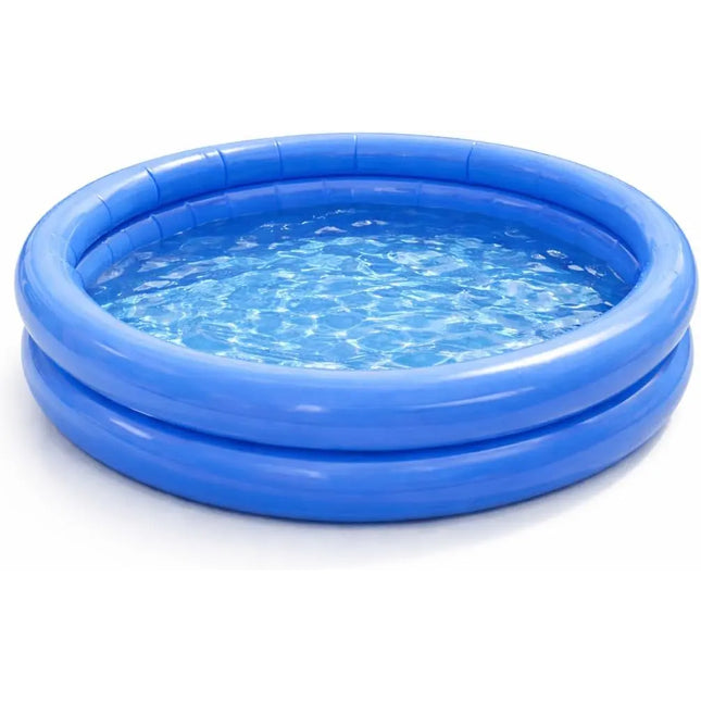 Aufblasbarer Pool rund – Aufstellpool für Kinder & Erwachsene – Gartenpool aus strapazierfähigem PVC für Badespaß im Sommer (∅114 cm)