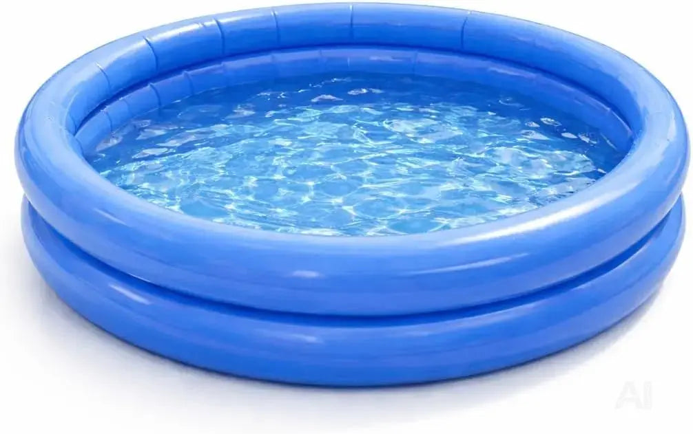 Aufblasbarer Pool rund – Aufstellpool für Kinder & Erwachsene – Gartenpool aus strapazierfähigem PVC für Badespaß im Sommer (∅114 cm)