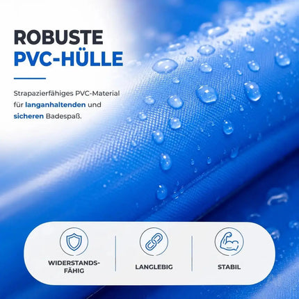 Aufblasbarer Pool rund – Aufstellpool für Kinder & Erwachsene – Gartenpool aus strapazierfähigem PVC für Badespaß im Sommer (∅114 cm)