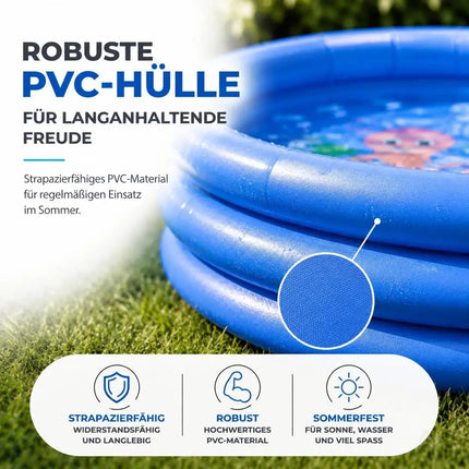 Aufblasbarer Pool rund – Aufstellpool für Kinder & Erwachsene – Gartenpool aus strapazierfähigem PVC für Badespaß im Sommer (∅76 cm)