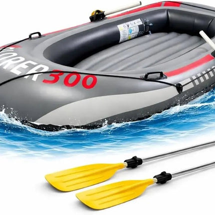 Aufblasbares Schlauchboot 220 x 110 cm – Paddelboot & Ruderboot für Kinder & Erwachsene – inkl. Paddel & Halteseilen