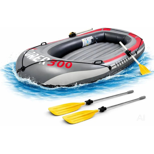 Aufblasbares Schlauchboot 220 x 110 cm – Paddelboot & Ruderboot für Kinder & Erwachsene