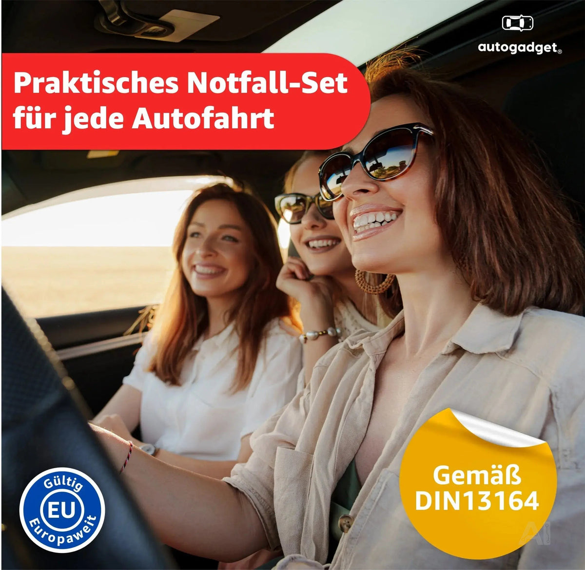 Auto Verbandstasche - Neue Norm 2026 - zertifiziert DIN 13164 - STVO – Detailansicht 3