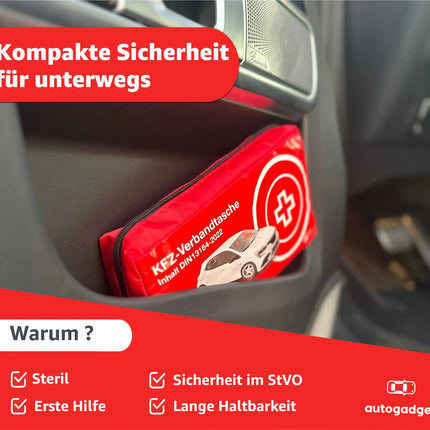 Auto Verbandstasche - Neue Norm 2025 - zertifiziert DIN 13164 - STVO