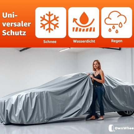 Autoschutzhülle wasserdicht & Autoabdeckung für Schutz & Abdeckung von Auto, PKW - Fahrzeug: Autoplane in Einheitsgröße