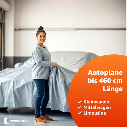 Autoschutzhülle wasserdicht & Autoabdeckung für Schutz & Abdeckung von Auto, PKW - Fahrzeug: Autoplane in Einheitsgröße