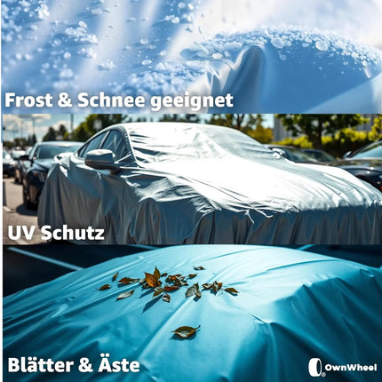 Autoschutzhülle wasserdicht & Autoabdeckung für Schutz & Abdeckung von Auto, PKW - Fahrzeug: Autoplane in Einheitsgröße