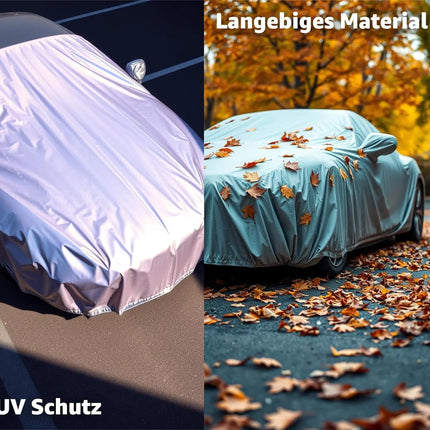 Autoschutzhülle Auto Abdeckung - Car Cover - Autoplane Silber Hülle Plane wasserdicht