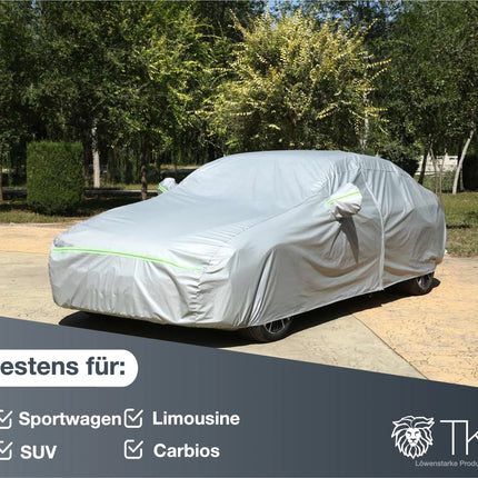 Autoschutzhülle Premium Auto Abdeckung - Car Cover - Autoplane Silber Hülle Plane wasserdicht
