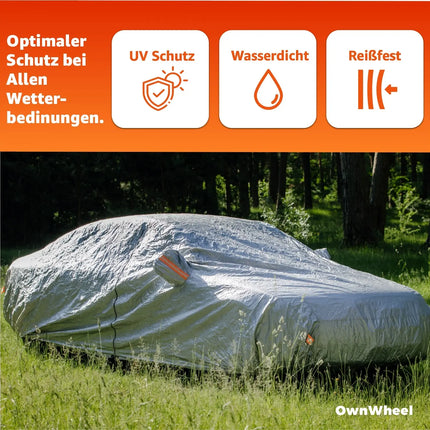Autoschutzhülle wasserdicht & Autoabdeckung für Schutz & Abdeckung von Auto, PKW - Fahrzeug: Autoplane in Einheitsgröße