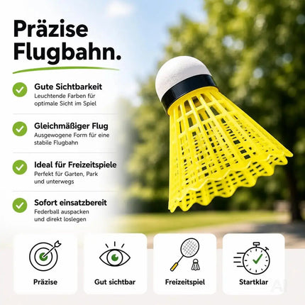 Badminton Set 2 Schläger - Erwachsene & Kinder mit Badmintonball & Schlägertasche – Freizeit Set – Detailansicht 5