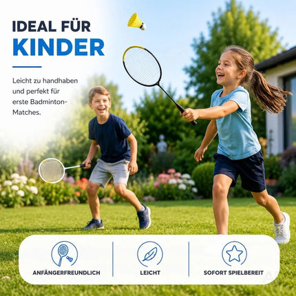 Badminton Set mit 2 Schlägern, Badmintonball & Tragetasche – Federball Set für Erwachsene – Detailansicht 4