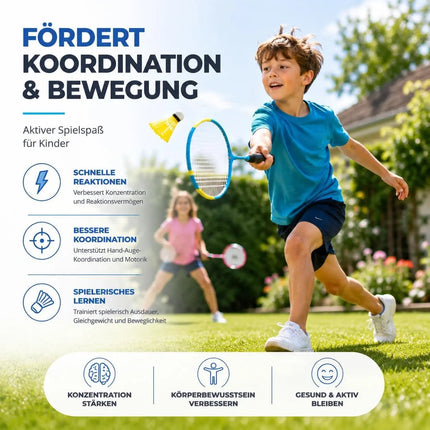 Badminton Set mit 2 Schlägern, Badmintonball & Tragetasche – Federball Set für Erwachsene – Detailansicht 4
