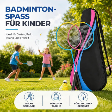 Badminton Set mit 2 Schlägern, Badmintonball & Tragetasche – Federball Set für Erwachsene – Detailansicht 8