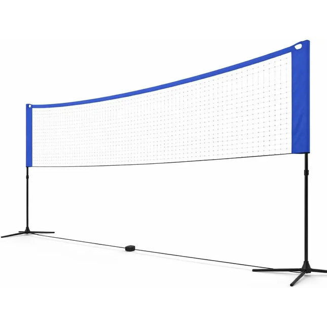 Badmintonnetz 3,1 m faltbar mit Tragetasche – Höhenverstellbares Sportnetz für Volleyball, Tennis, Federball & Outdoor-Spiele