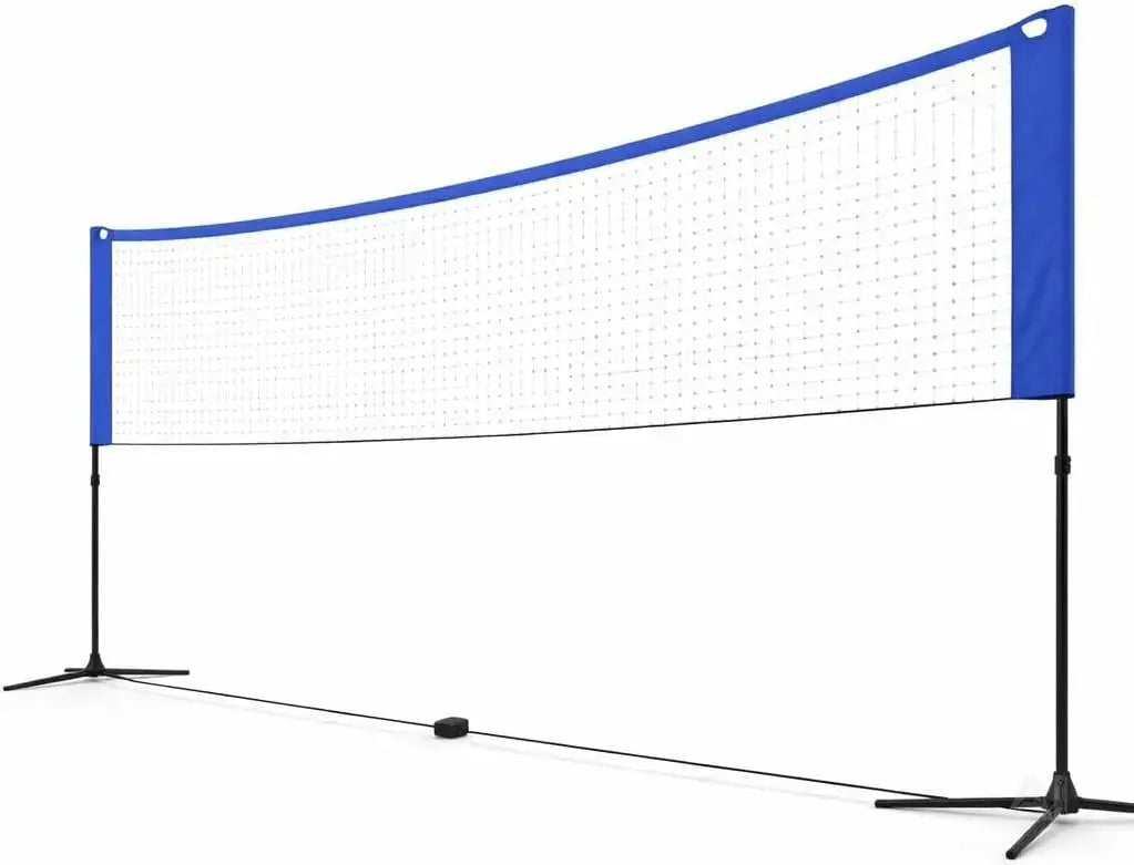 Badmintonnetz 3,1 m faltbar mit Tragetasche – Höhenverstellbares Sportnetz für Volleyball, Tennis, Federball & Outdoor-Spiele
