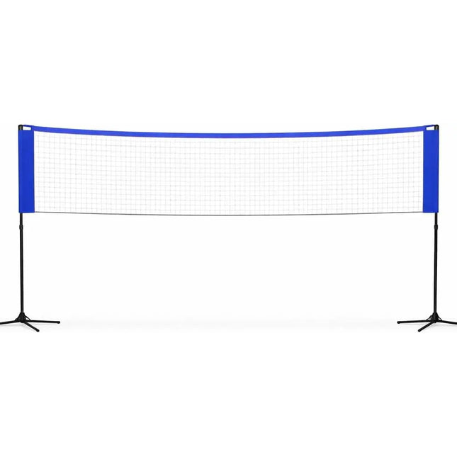 Badmintonnetz 3,1 m mit Tragetasche – Faltbares Freizeitnetz für Tennis, Volleyball, Beachvolleyball & Federball mit höhenverstellbarem Ständer