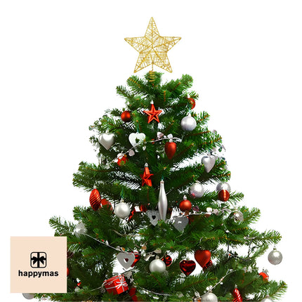 Baumspitze - Christbaumspitze und Tannenbaum-Aufstecker - Ideale Spitze für den Weihnachtsbaum zu Weihnachten (Gold, 1x)