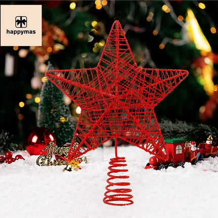 Baumspitze - Christbaumspitze und Tannenbaum-Aufstecker - Ideale Spitze für den Weihnachtsbaum zu Weihnachten (Rot)