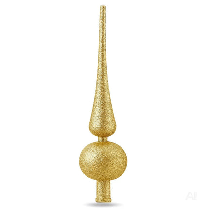 Baumspitze für Weihnachtsbaum Christbaumspitze Aufsatz für Tannenbaum Weihnachtsdekoration (Spitze-Gold)