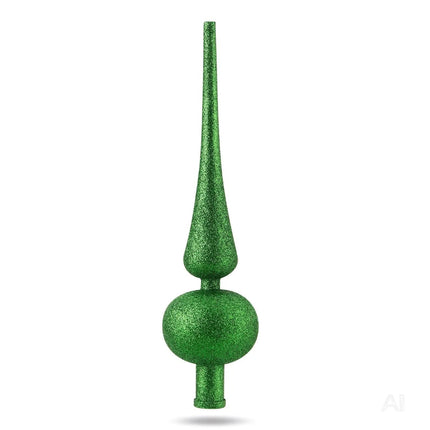 Baumspitze für Weihnachtsbaum Christbaumspitze Aufsatz für Tannenbaum Weihnachtsdekoration (Spitze-Grün)